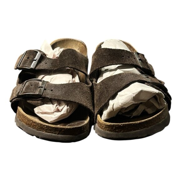 Birkenstock Betula Arizona Soft Footbed Brown Mocha Suede Sandals Women’s Size 7 - Picture 3 of 12
